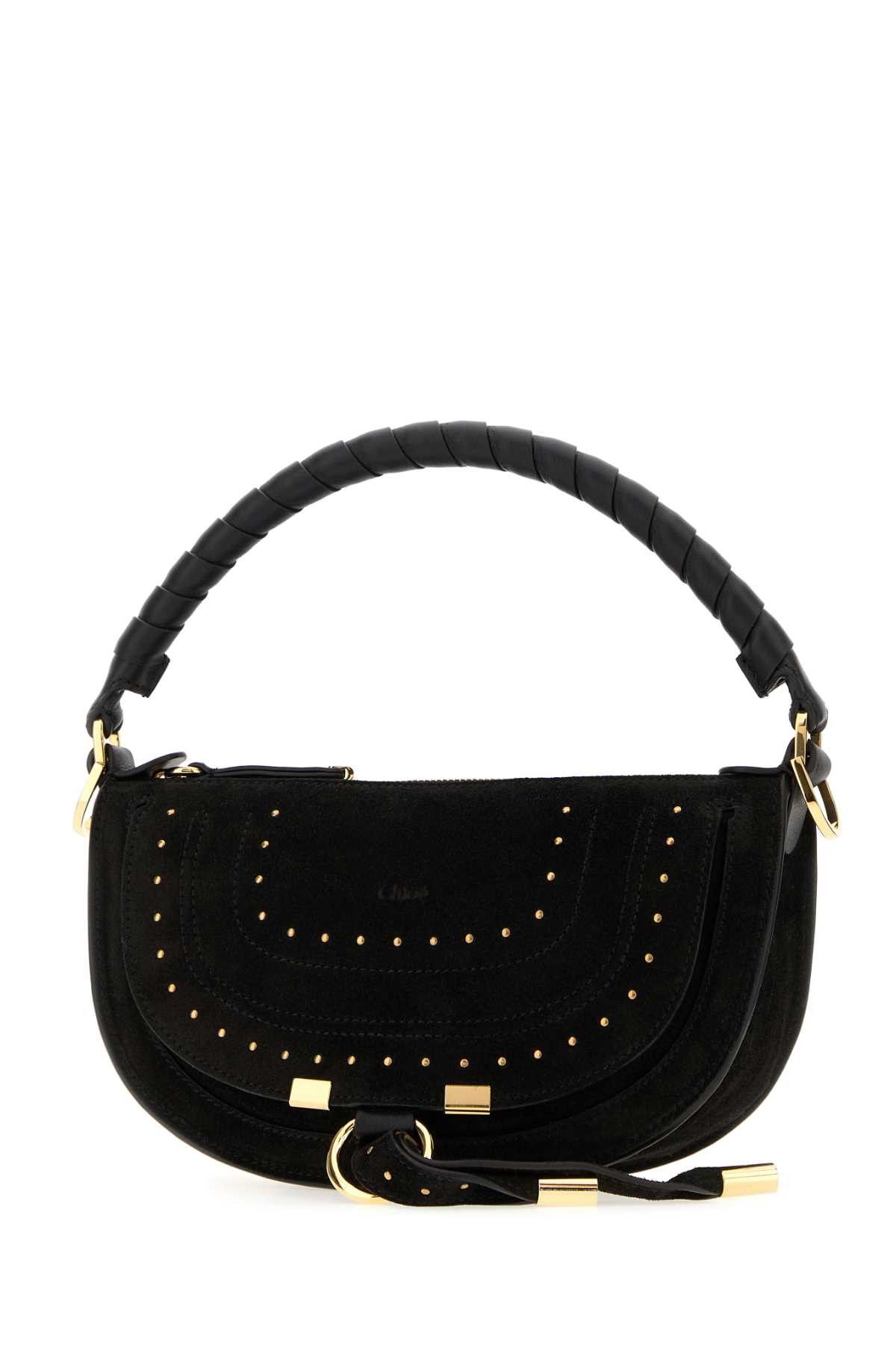 Chloe Black Suede Mini Marcie Shoulder Bag Size ONE SIZE - 2 Thumbnail