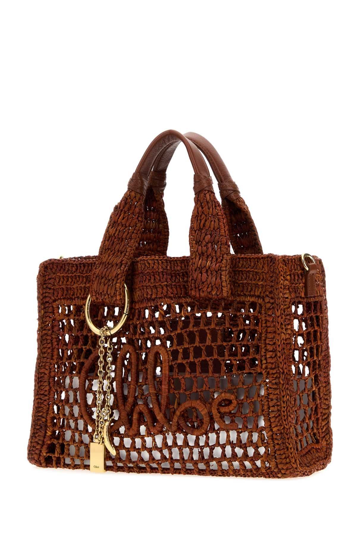 Chloe Caramel Raffia Summer Banana Shopping Bag Size ONE SIZE - 2 Thumbnail