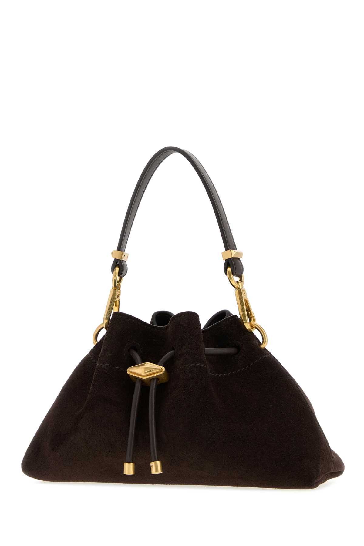 Jimmy Choo Dark Brown Suede Small Cinch Bucket Bag Size ONE SIZE - 2 Thumbnail