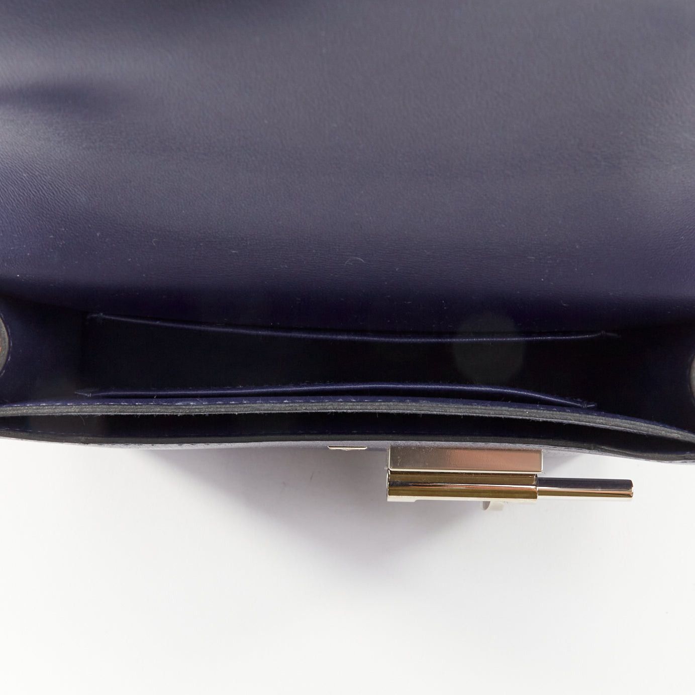 Hermes HERMES Runway Verrou Chaine Mini deep blue chevre leather shoulder handbag bag Size ONE SIZE - 11 Thumbnail