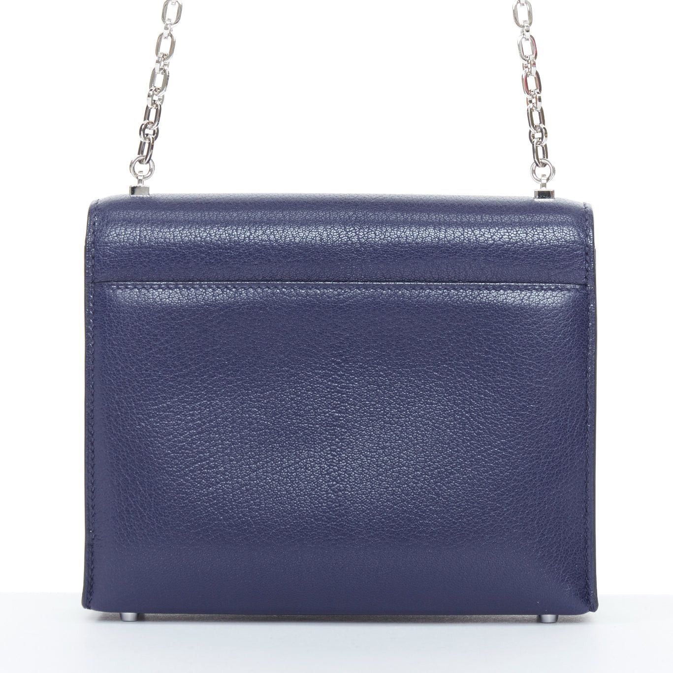 Hermes HERMES Runway Verrou Chaine Mini deep blue chevre leather shoulder handbag bag Size ONE SIZE - 5 Thumbnail