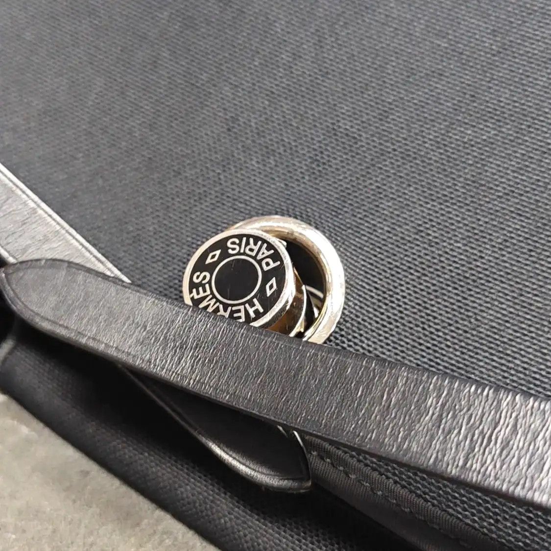 Hermes Hermes Herbag 31 black canvas shoulder bag handbag silver hardware D sub-pocket Size ONE SIZE - 9 Thumbnail