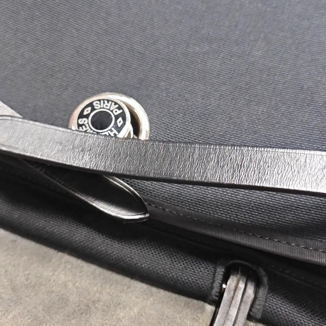 Hermes Hermes Herbag 31 black canvas shoulder bag handbag silver hardware D sub-pocket Size ONE SIZE - 17 Thumbnail