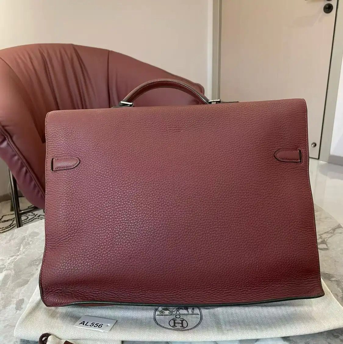 Hermes Hermes Kelly Depeches 38 Hermes red Togo cowhide leather Kelly handbag silver ha Size ONE SIZE - 10 Thumbnail