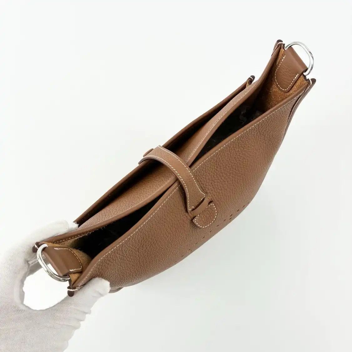 Hermes Hermes Evelyne 29 Gold Brown Clemence cowhide leather cutout Evelyne shoulder ba Size ONE SIZE - 8 Thumbnail