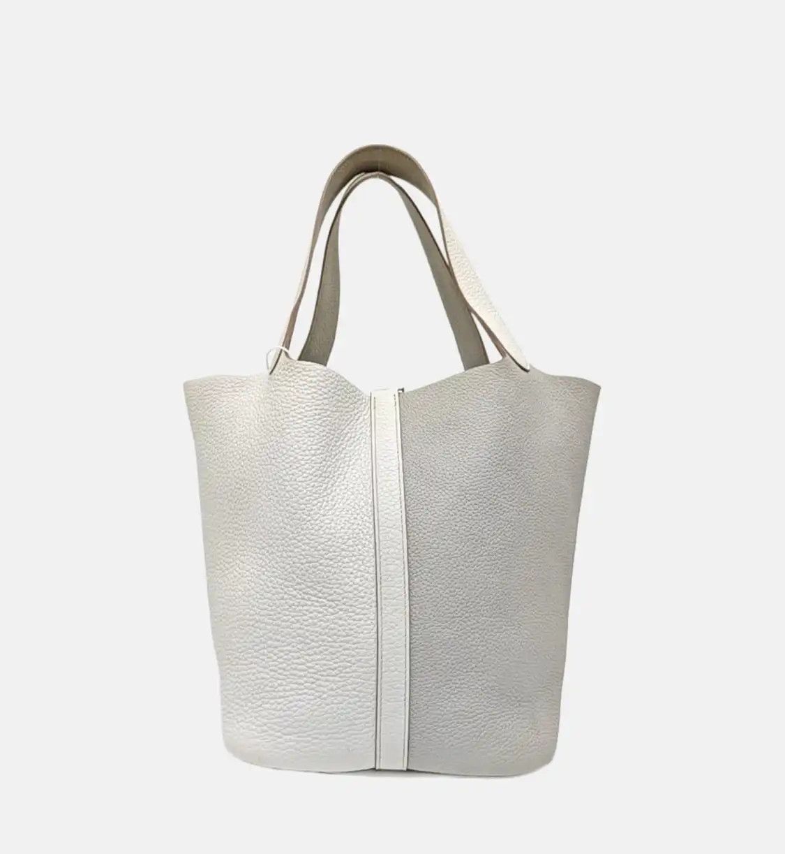 Hermes Hermes Picotin Lock 26 color-block Clemence cowhide leather picotin handbag silv Size ONE SIZE - 5 Thumbnail