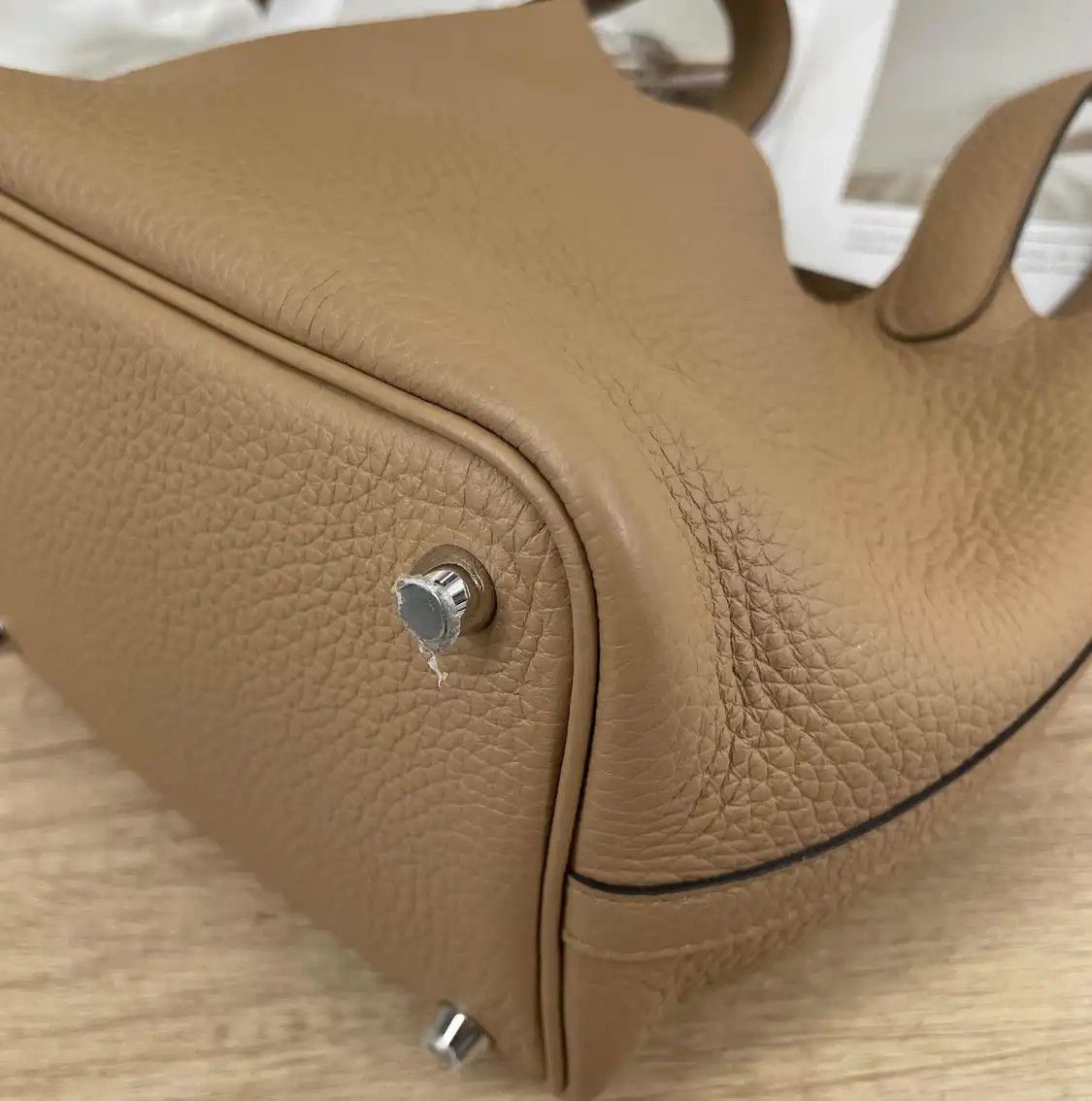 Hermes Hermes Picotin Lock 18 Masala Chai Clemence cowhide leather picotin handbag silv Size ONE SIZE - 10 Thumbnail