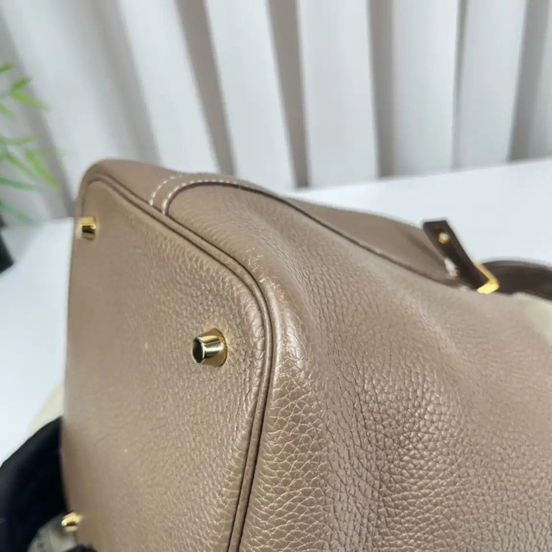 Hermes Hermes Picotin Lock 22 Dove Grey Clemence cowhide leather picotin handbag silver Size ONE SIZE - 5 Thumbnail