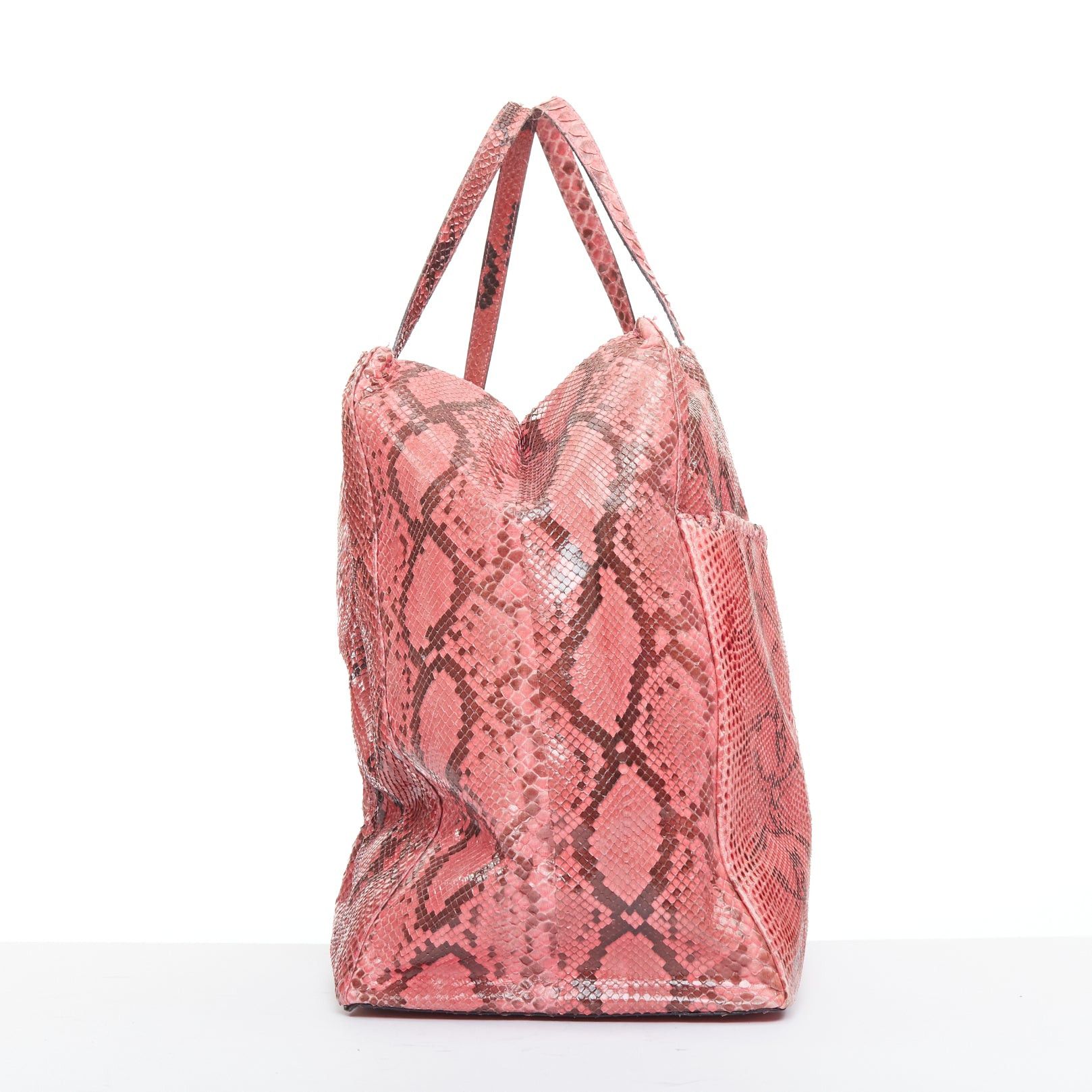 Anya Hindmarch ANYA HINDMARCH pink scaled leather bow tassel shopper tote bag Size ONE SIZE - 4 Thumbnail