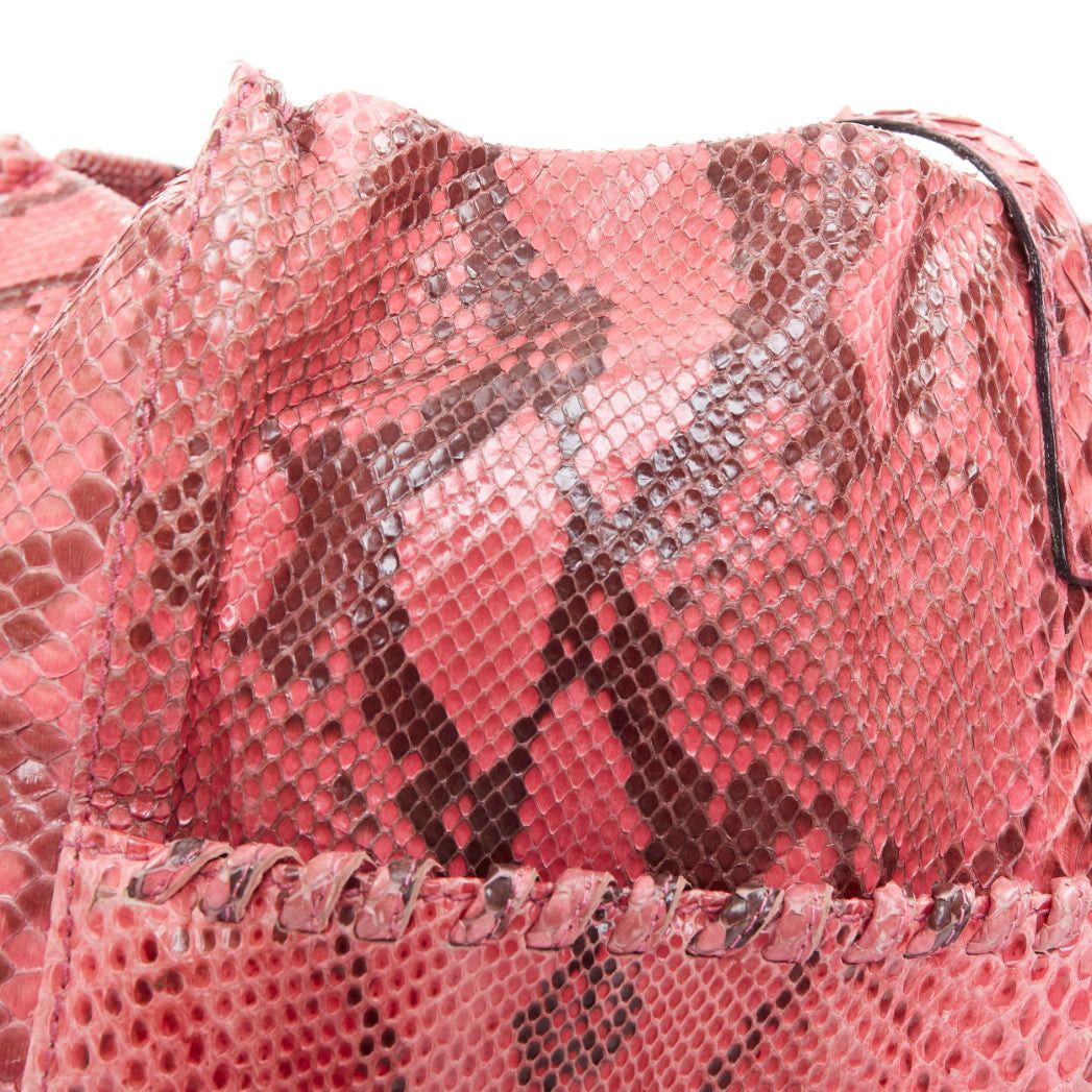 Anya Hindmarch ANYA HINDMARCH pink scaled leather bow tassel shopper tote bag Size ONE SIZE - 8 Thumbnail
