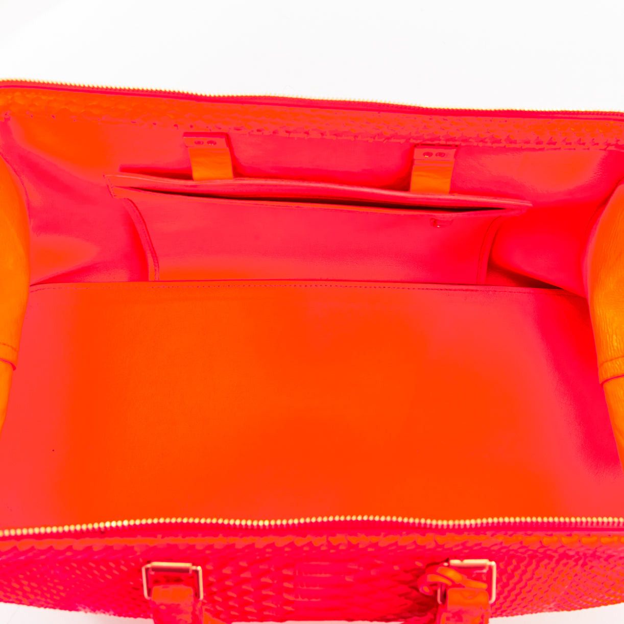 Celine CELINE 2011 Runway Phoebe Philo I Need A Doctor neon orange matte python top handle bag Size ONE SIZE - 9 Thumbnail