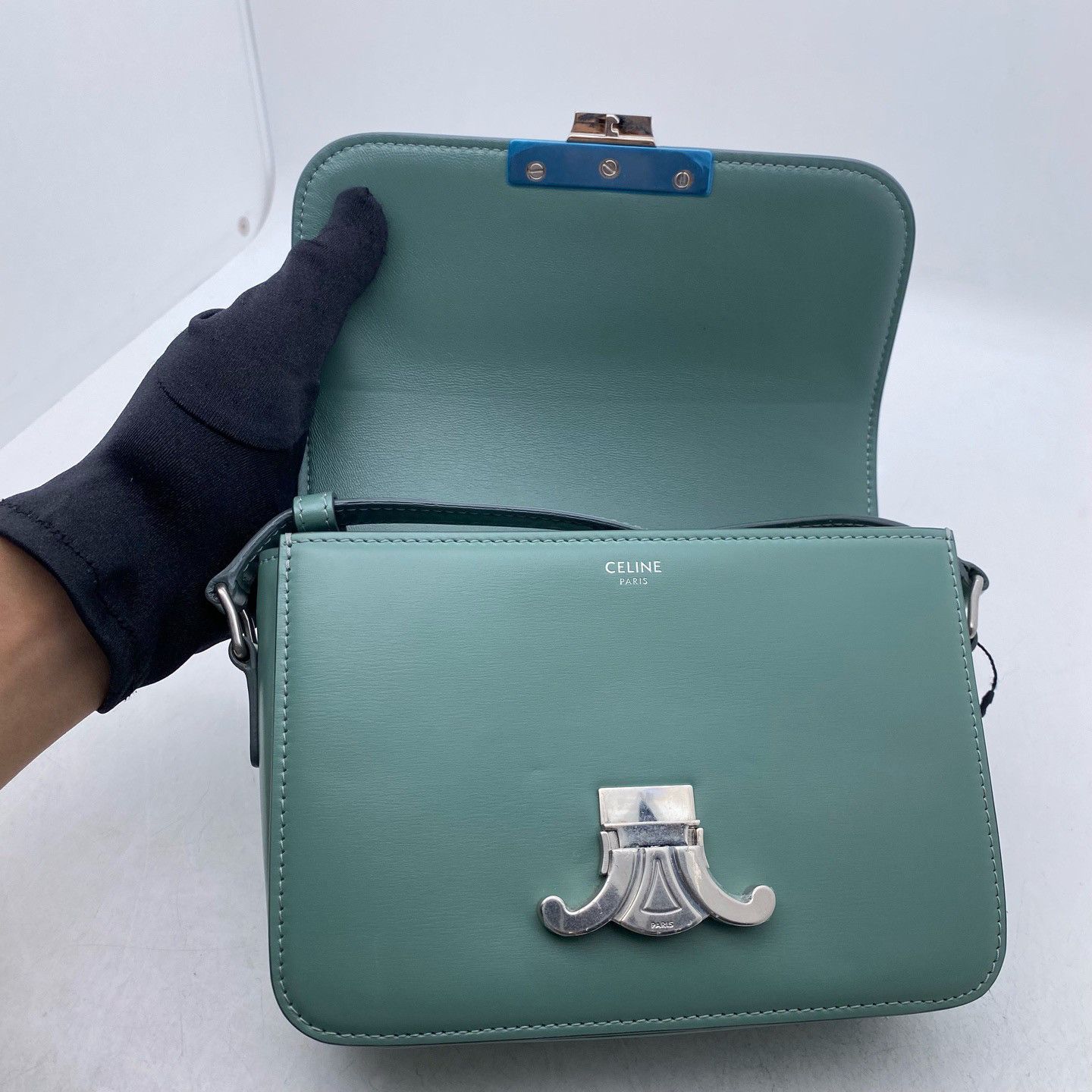 Celine CELINE Teen Triomphe Leather Shoulder Bag Size ONE SIZE - 12 Thumbnail