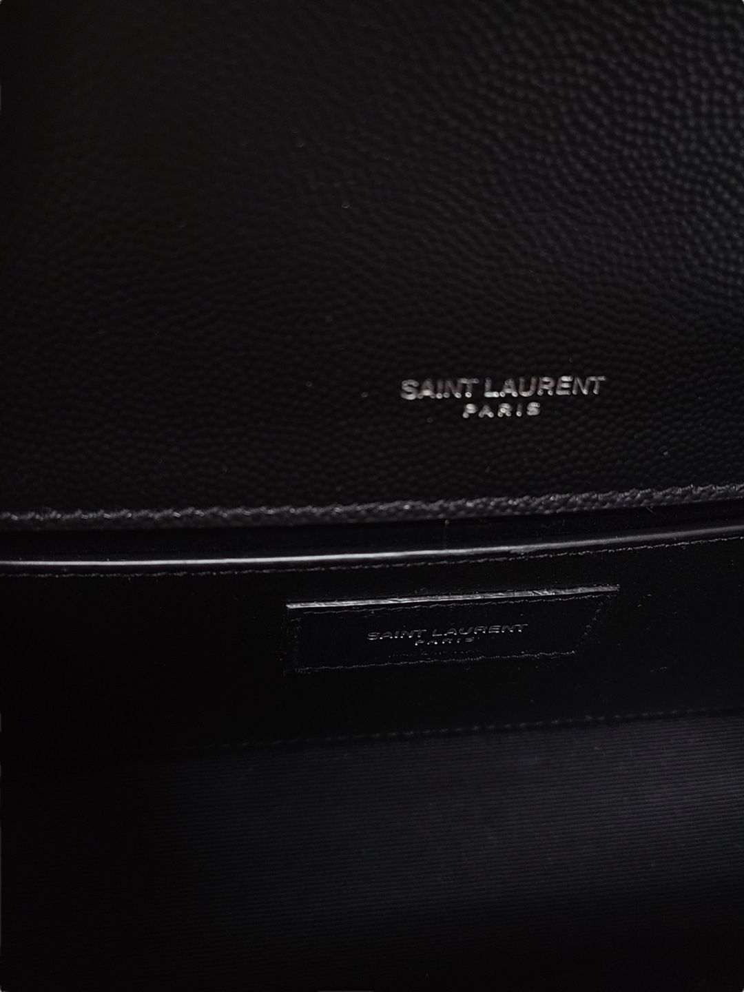 Yves Saint Laurent Black Silver-Trimmed Grande Poudre Leather Kate Bag Small Size ONE SIZE - 5 Thumbnail