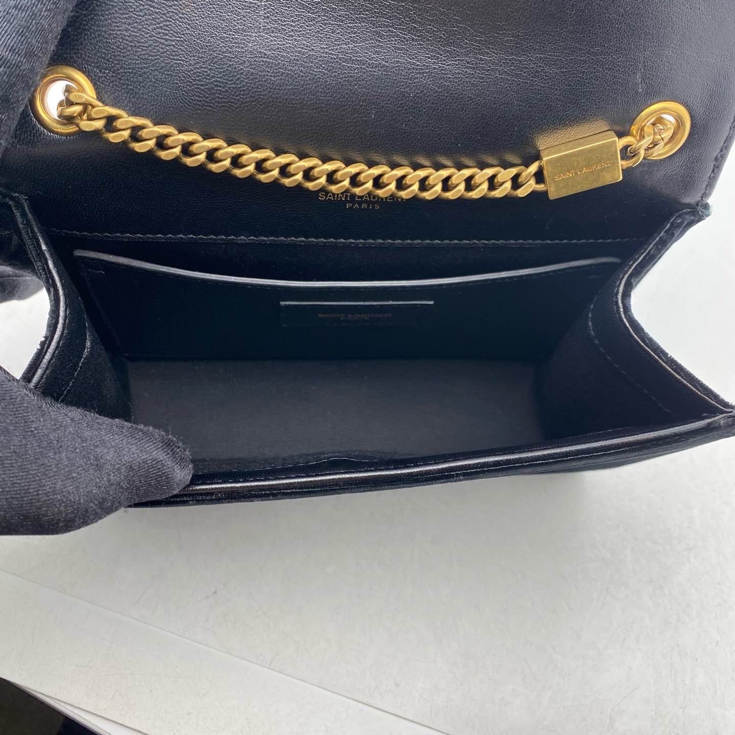 Saint Laurent Paris Saint Laurent Kate Velvet Chain Bag Size ONE SIZE - 4 Thumbnail
