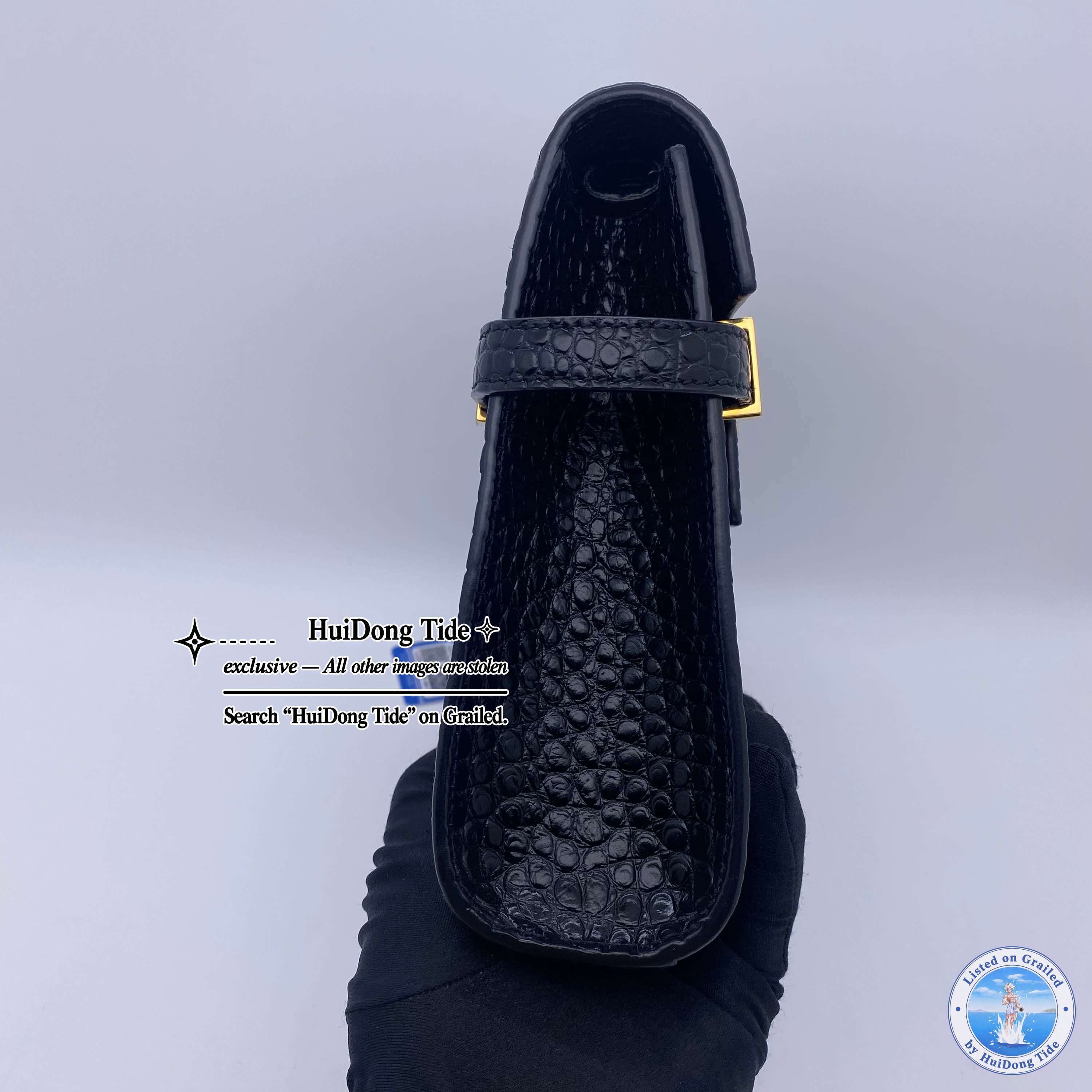 Saint Laurent Paris Saint Laurent Manhattan Crocodile Embossed Leather Bag Size ONE SIZE - 6 Thumbnail