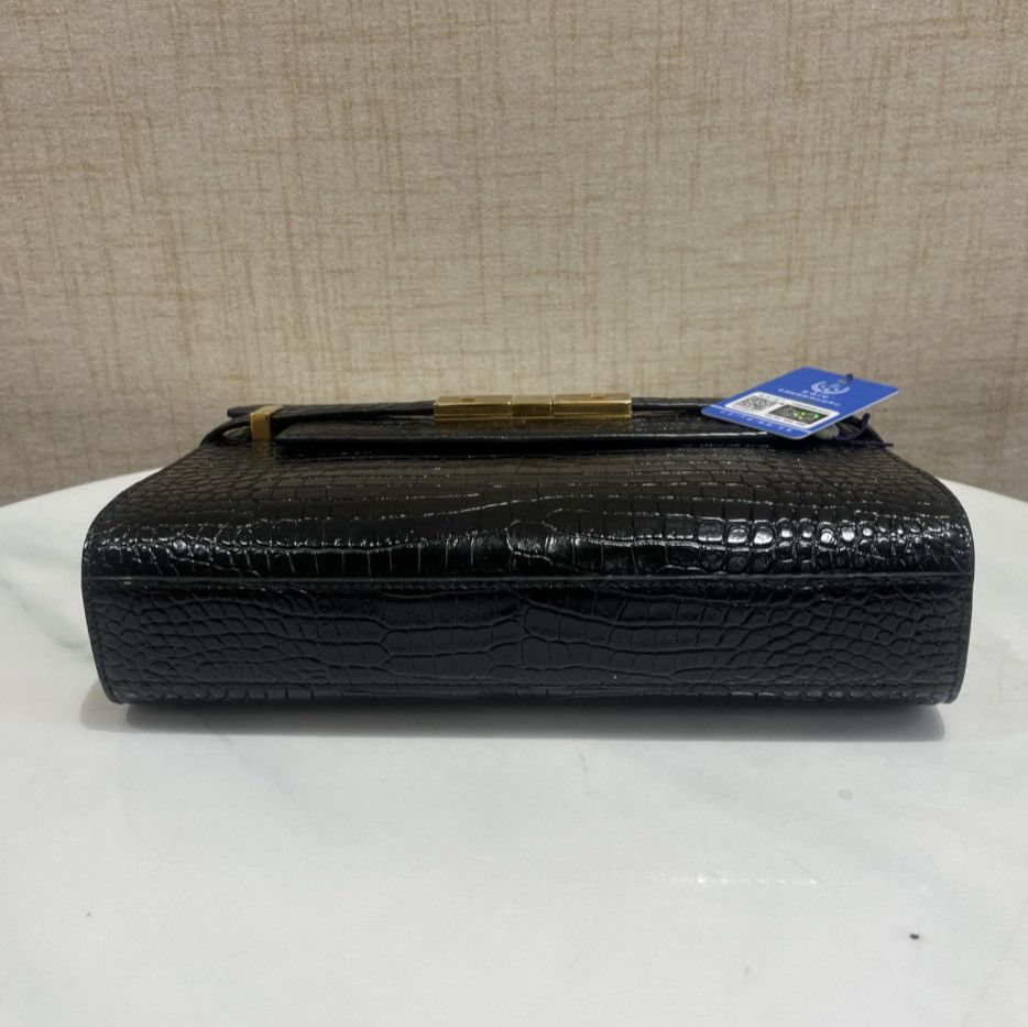 Saint Laurent Paris Saint Laurent Manhattan Crocodile Embossed Leather Bag Size ONE SIZE - 3 Thumbnail