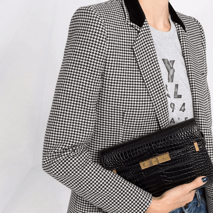 Saint Laurent Paris Saint Laurent Manhattan Crocodile Embossed Leather Bag Size ONE SIZE - 10 Thumbnail