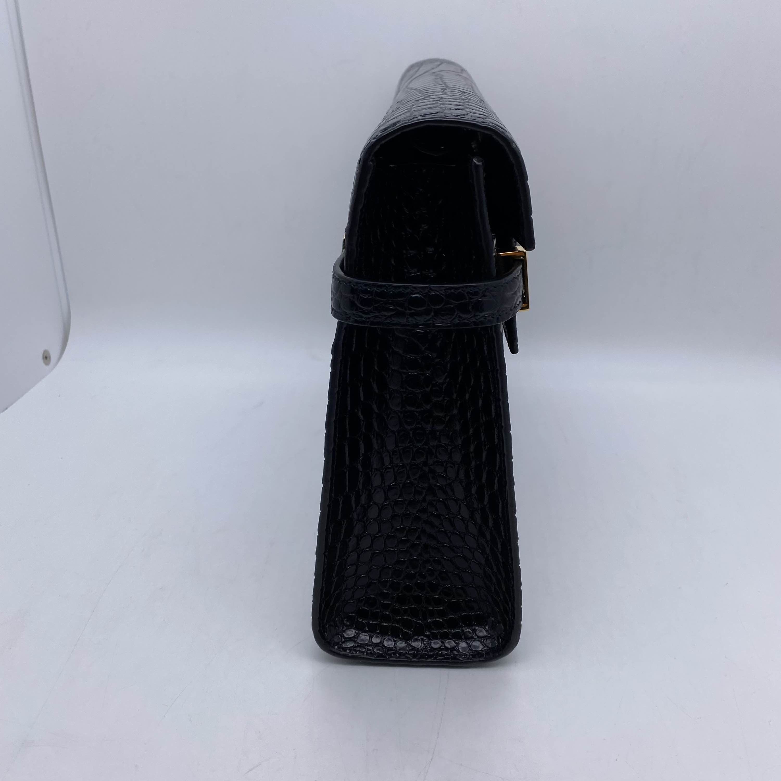 Saint Laurent Paris Saint Laurent Manhattan Crocodile Embossed Shoulder Bag Size ONE SIZE - 8 Thumbnail