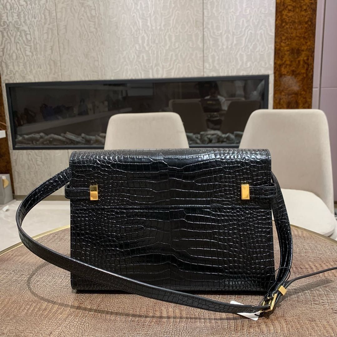 Saint Laurent Paris Saint Laurent Manhattan Croc Embossed Handle Bag Size ONE SIZE - 2 Thumbnail
