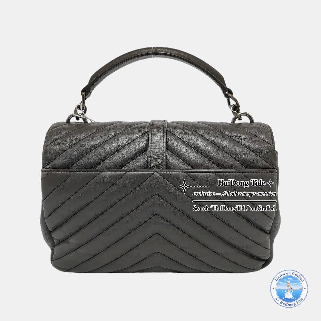 Saint Laurent Paris Saint Laurent College Chevron Leather Bag Size ONE SIZE Size ONE SIZE - 2 Thumbnail