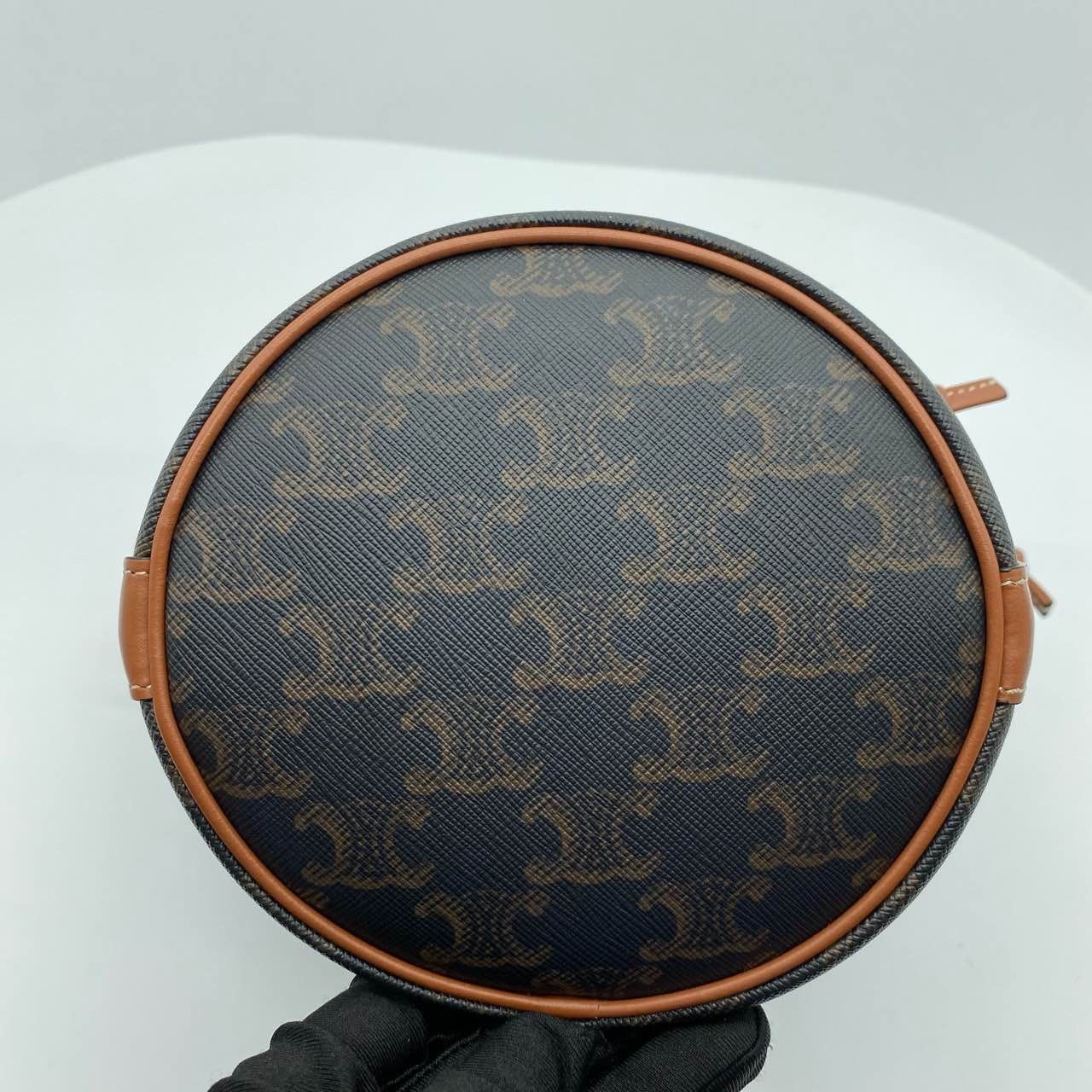 Celine CELINE Triomphe Canvas Bucket Bag Brown Size ONE SIZE - 6 Thumbnail