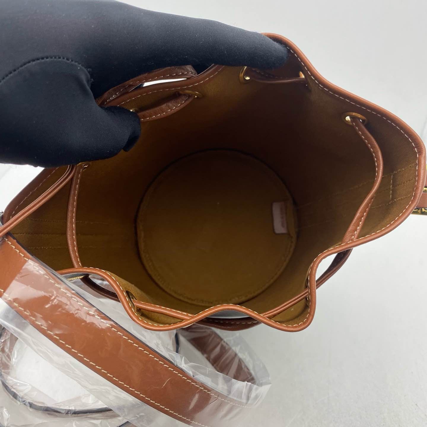 Celine CELINE Triomphe Canvas Bucket Bag Brown Size ONE SIZE - 4 Thumbnail