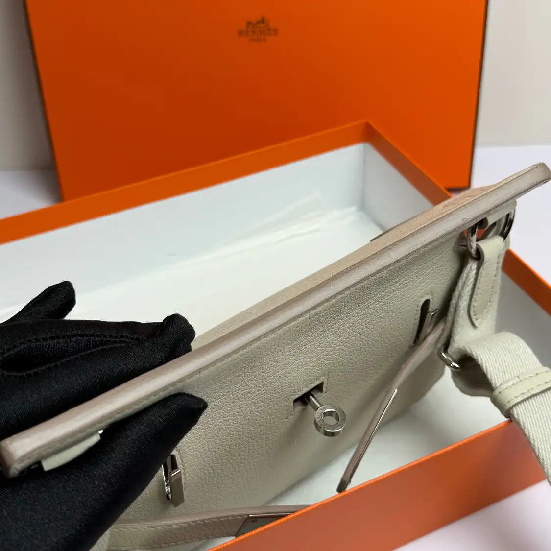 Hermes Hermes Jypsiere new white Evercolor cowhide leather Jypsiere bag shoulder bag si Size ONE SIZE - 10 Thumbnail
