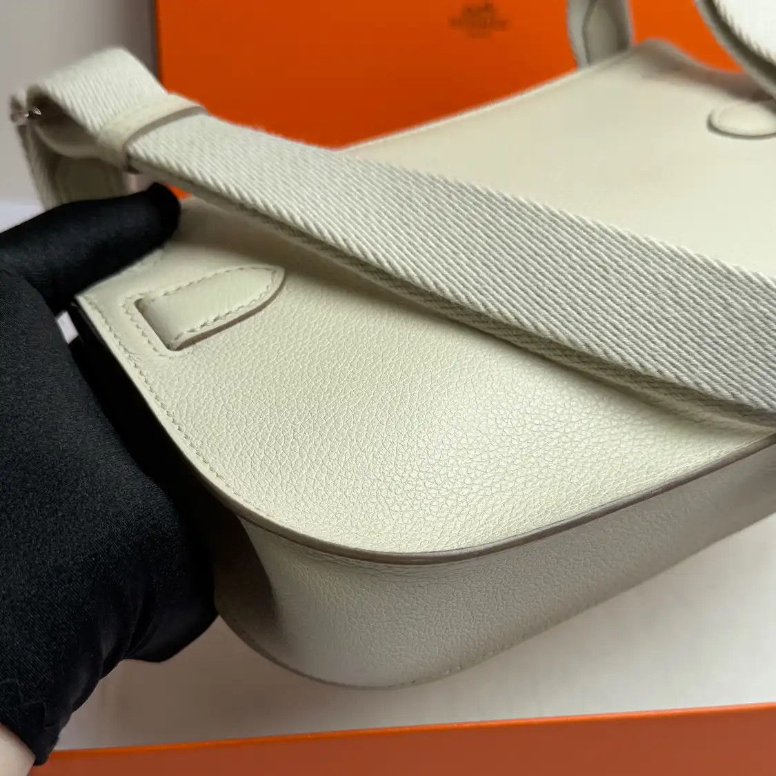 Hermes Hermes Jypsiere new white Evercolor cowhide leather Jypsiere bag shoulder bag si Size ONE SIZE - 6 Thumbnail