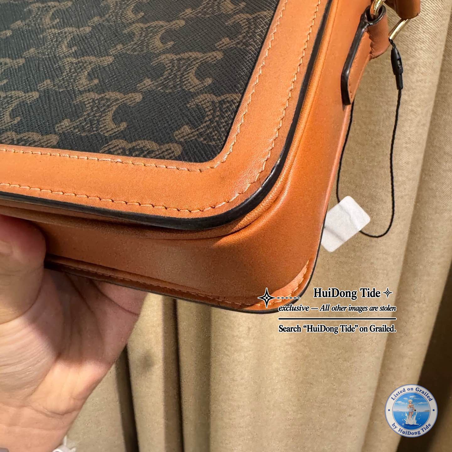 Celine CELINE Teen Triomphe Canvas Shoulder Bag Brown Size ONE SIZE - 12 Thumbnail
