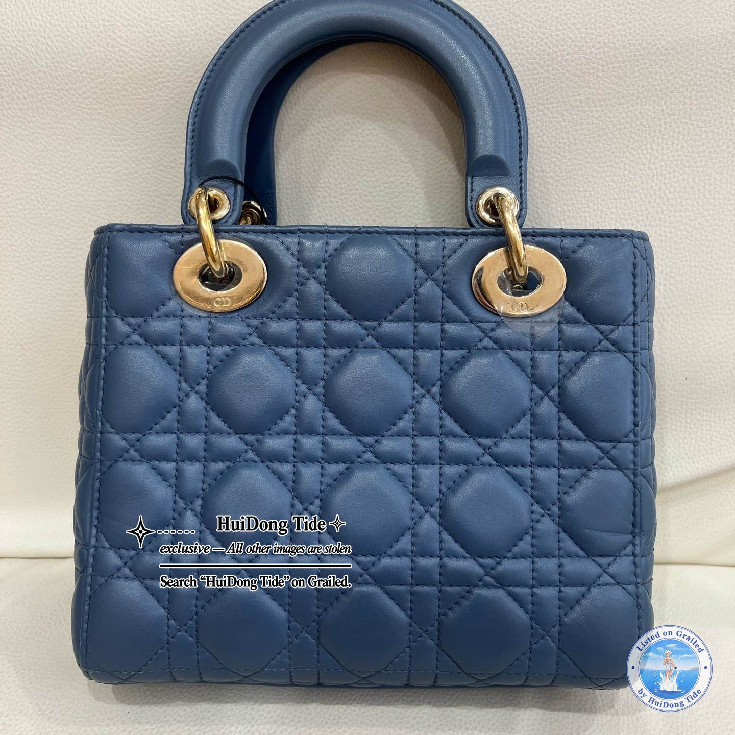 Dior Dior Lady Dior My ABCDior Blue Leather Handle Bag Size ONE SIZE - 2 Thumbnail