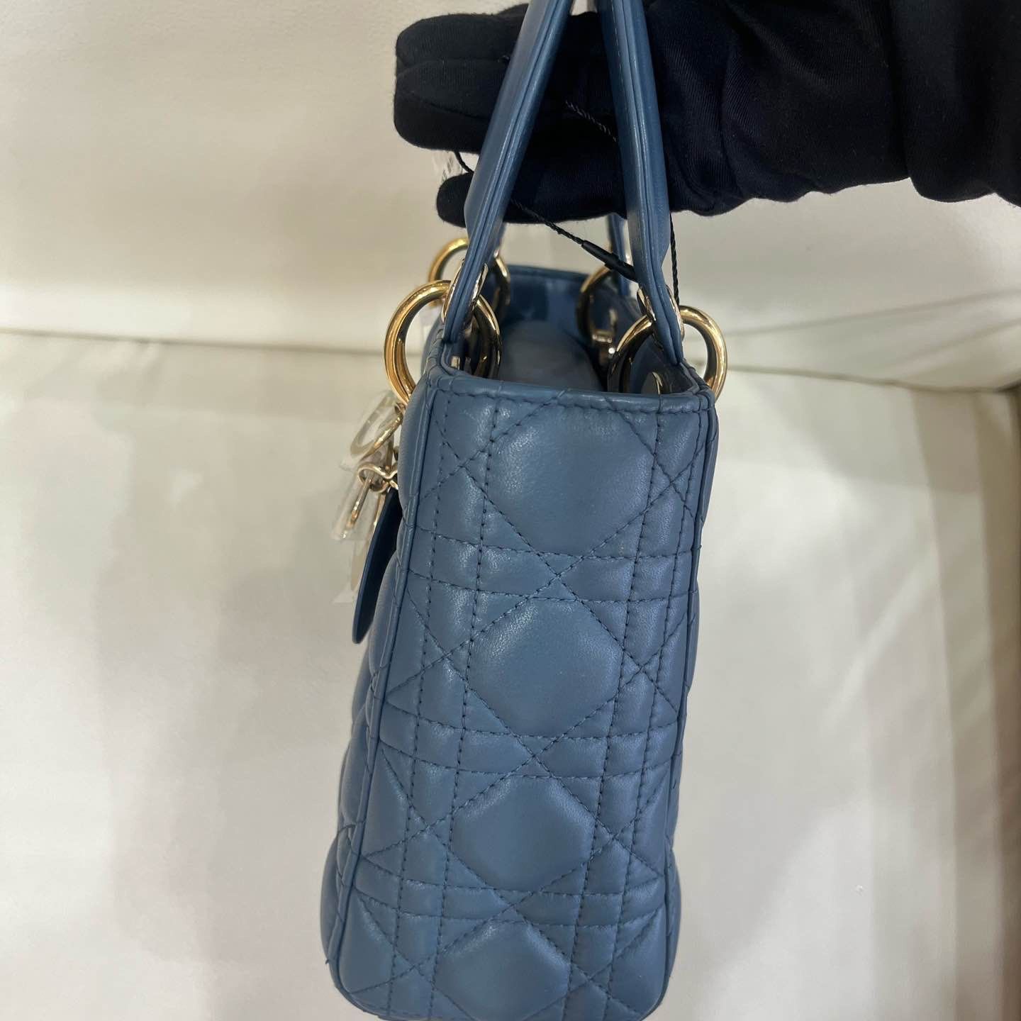Dior Dior Lady Dior My ABCDior Blue Leather Handle Bag Size ONE SIZE - 7 Thumbnail
