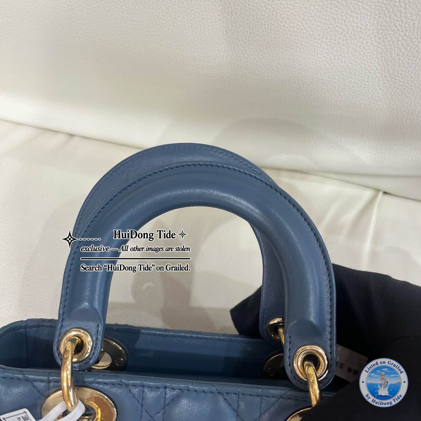 Dior Dior Lady Dior My ABCDior Blue Leather Handle Bag Size ONE SIZE - 10 Thumbnail