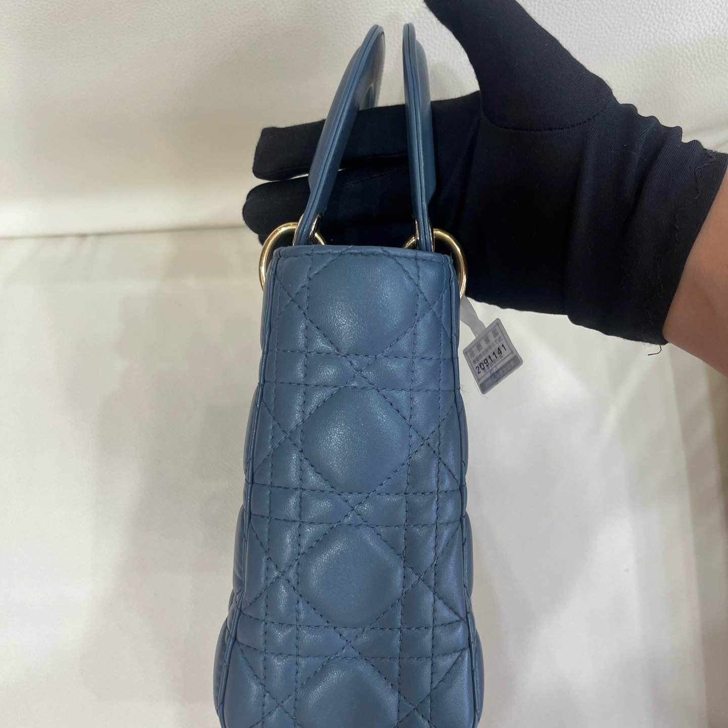 Dior Dior Lady Dior My ABCDior Blue Leather Handle Bag Size ONE SIZE - 6 Thumbnail