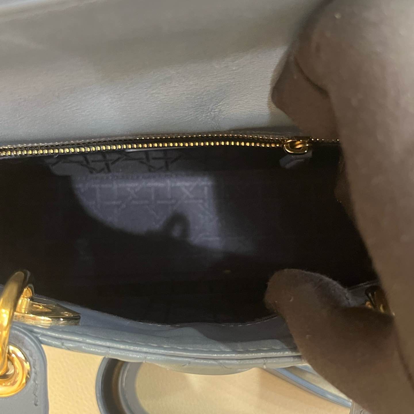 Dior Dior Lady Dior My ABCDior Blue Leather Handle Bag Size ONE SIZE - 4 Thumbnail