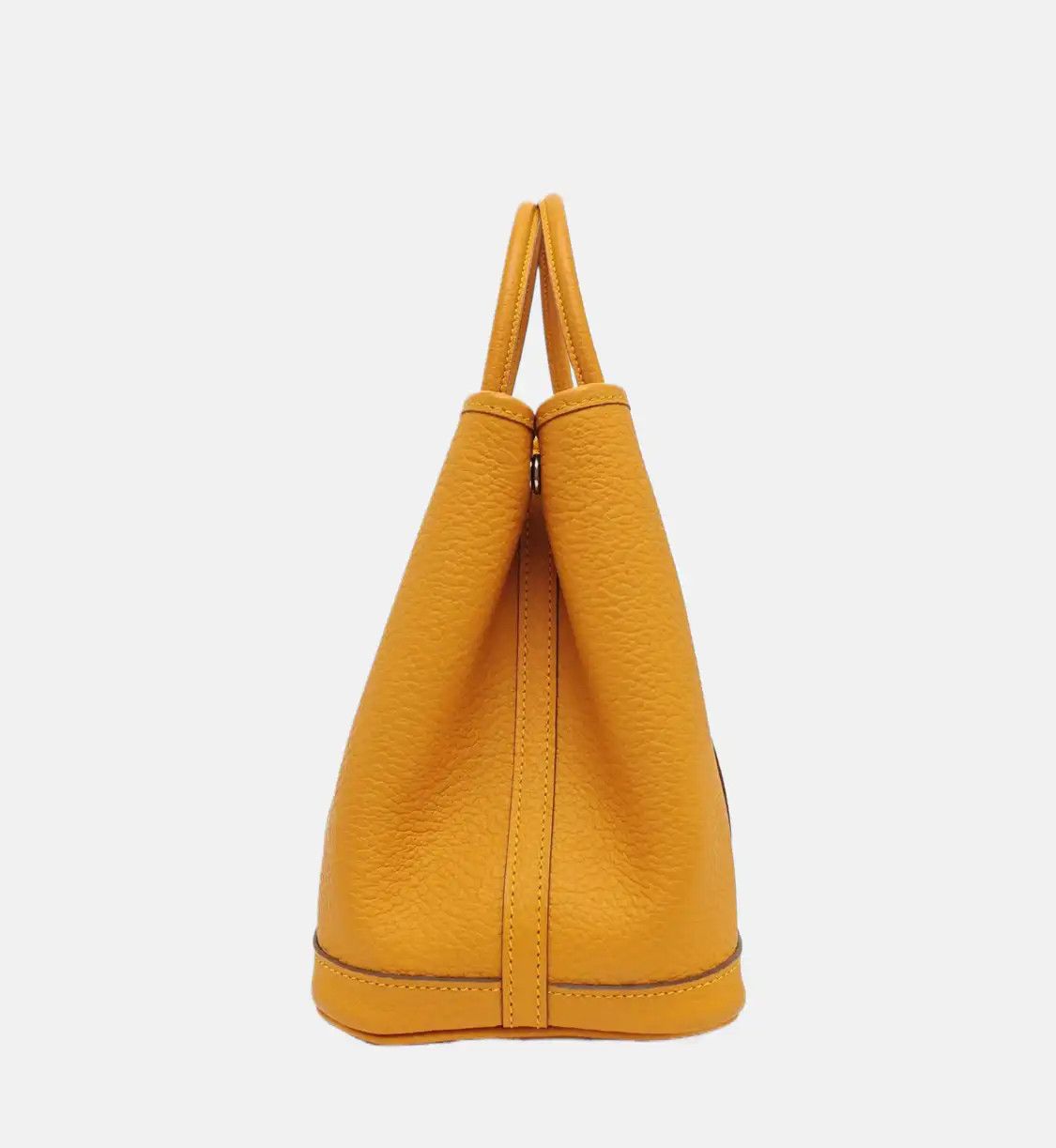 Hermes Hermes Garden Party 30 apricot yellow Negondacowhide leather Garden Party handba Size ONE SIZE - 3 Thumbnail