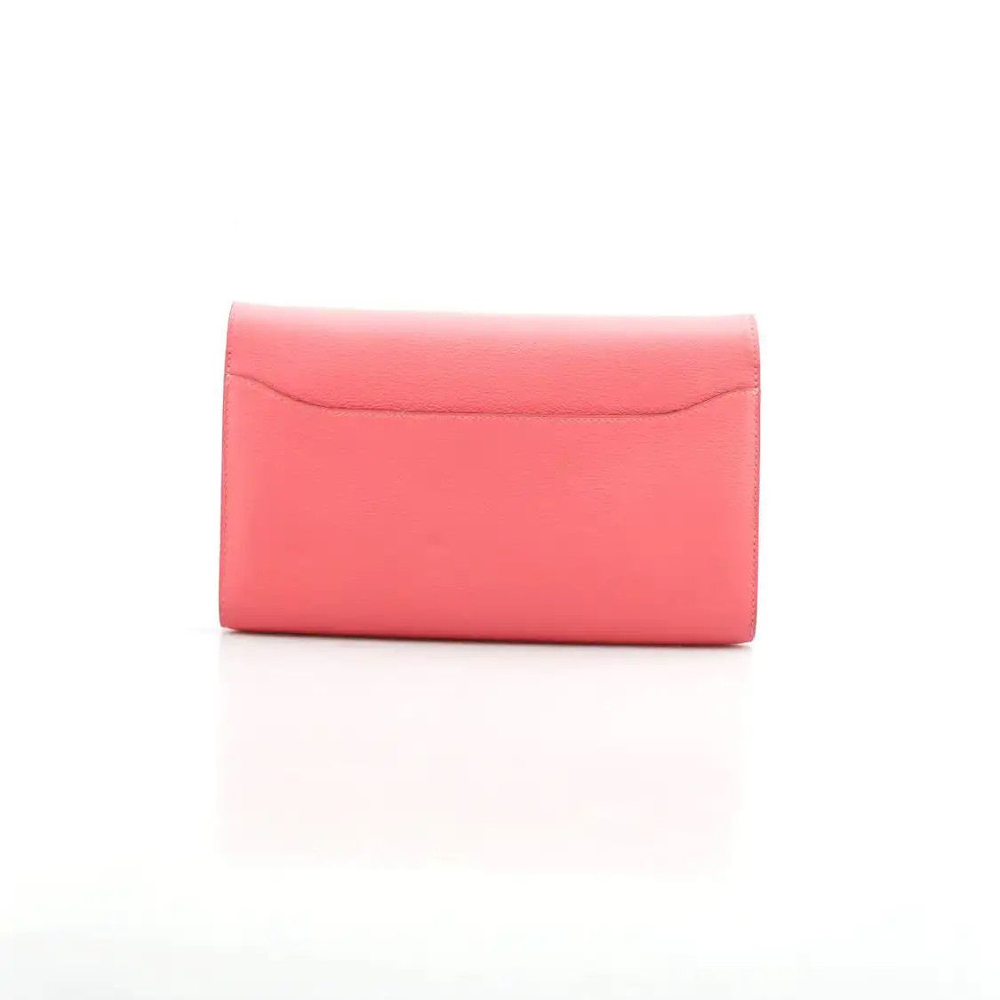 Hermes Hermes Constance Rose Confetti Evercolor cowhide leather clutch silver hardware Size ONE SIZE - 3 Thumbnail