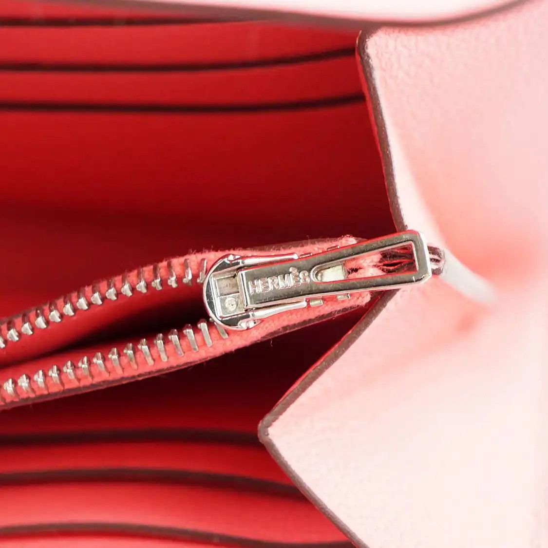 Hermes Hermes Constance Rose Confetti Evercolor cowhide leather clutch silver hardware Size ONE SIZE - 14 Thumbnail