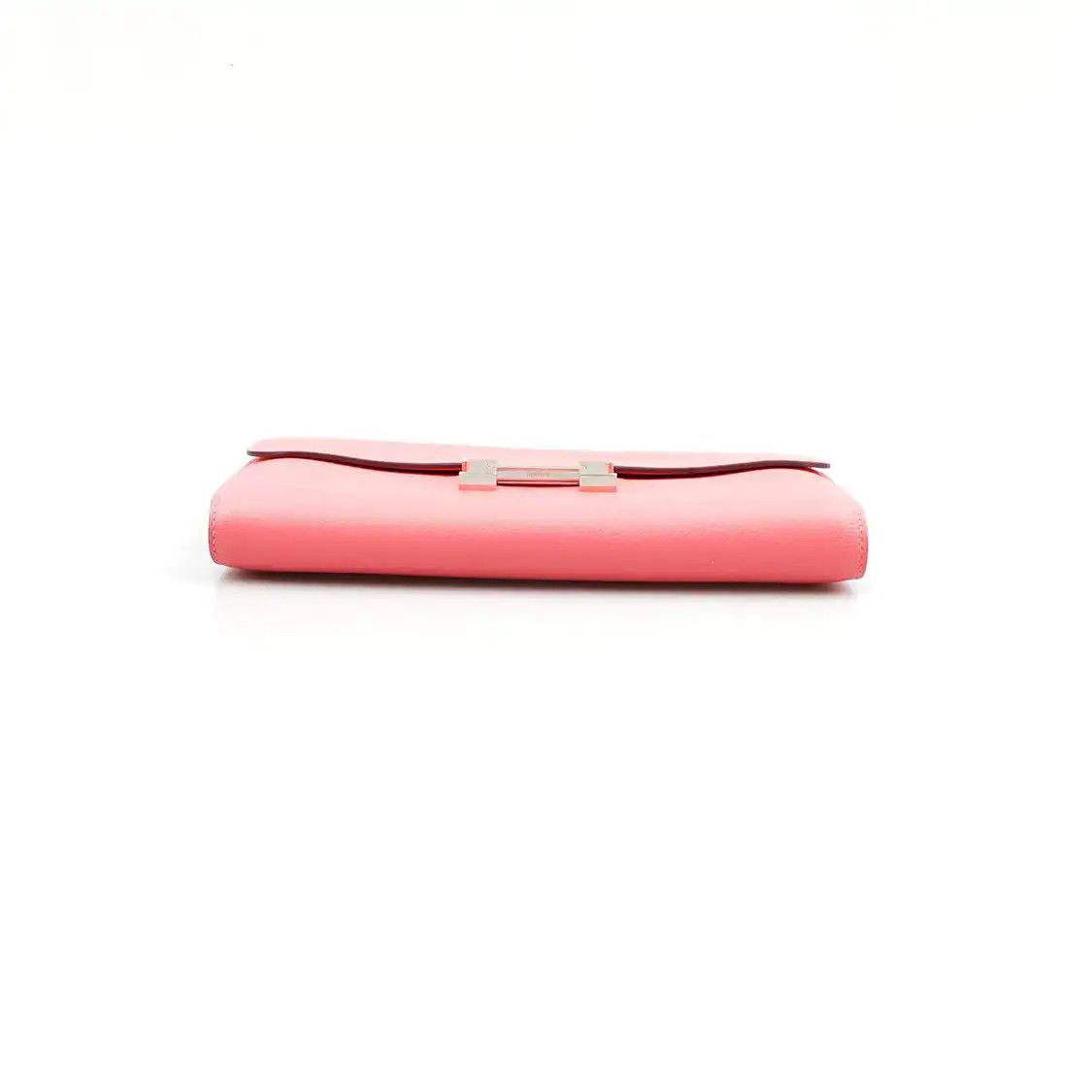 Hermes Hermes Constance Rose Confetti Evercolor cowhide leather clutch silver hardware Size ONE SIZE - 4 Thumbnail