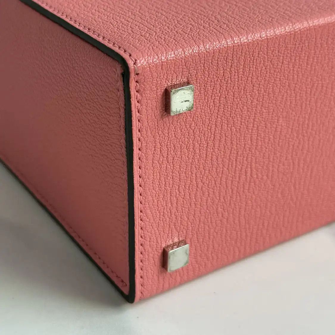 Hermes Hermes Cinhetic Rose Lipstick Chèvre Mysore goatskin shoulder bag silver hardwar Size ONE SIZE - 4 Thumbnail