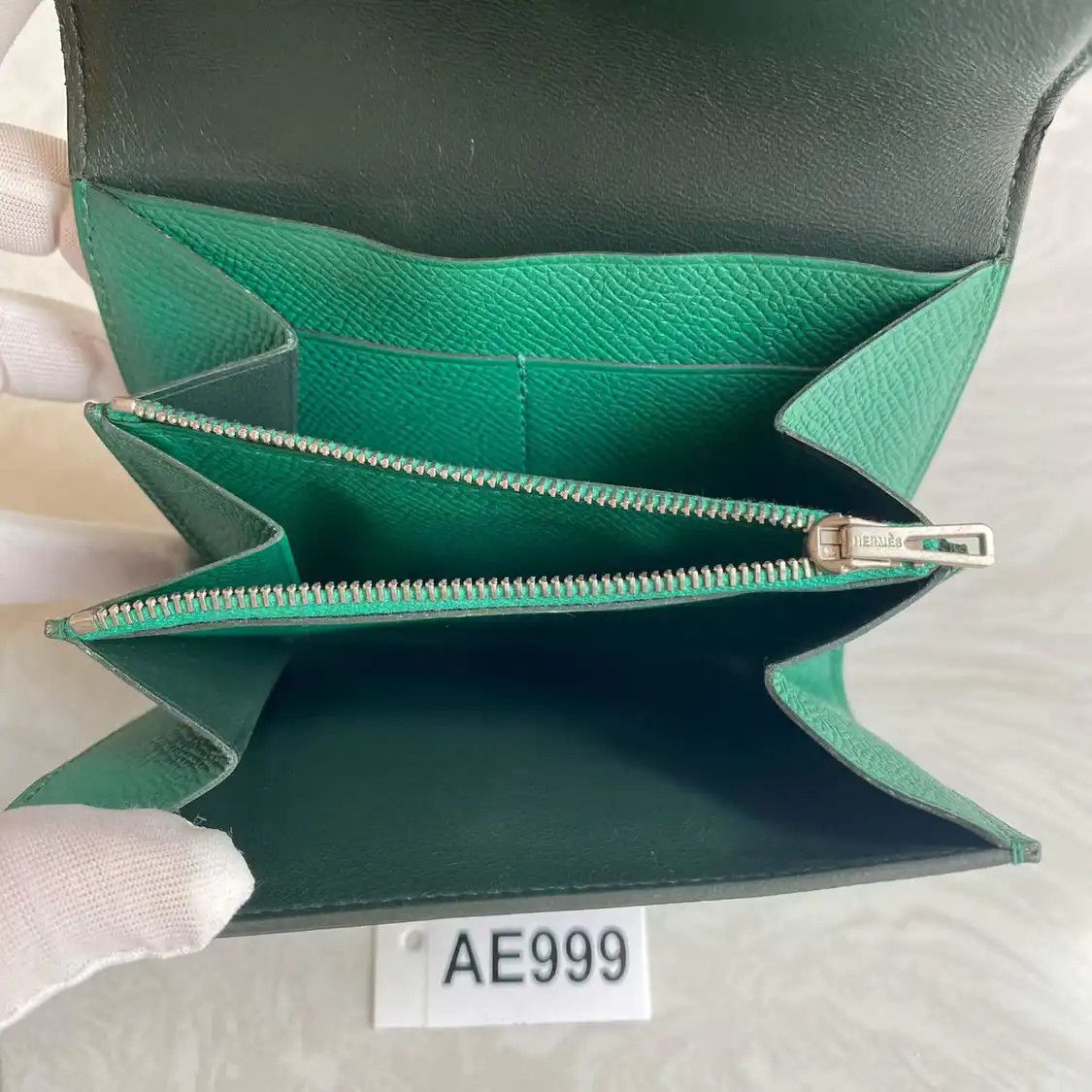 Hermes Hermes Constance Slim dazzling green Evercolor cowhide leather Constance bag wal Size ONE SIZE - 7 Thumbnail