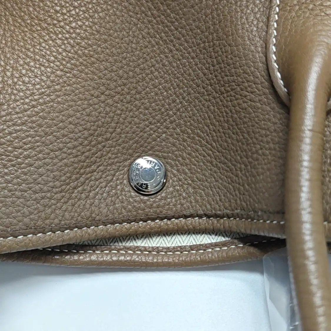 Hermes Hermes Garden Party 36 Etoupe Negondacowhide leather Garden Party handbag silver Size ONE SIZE - 8 Thumbnail