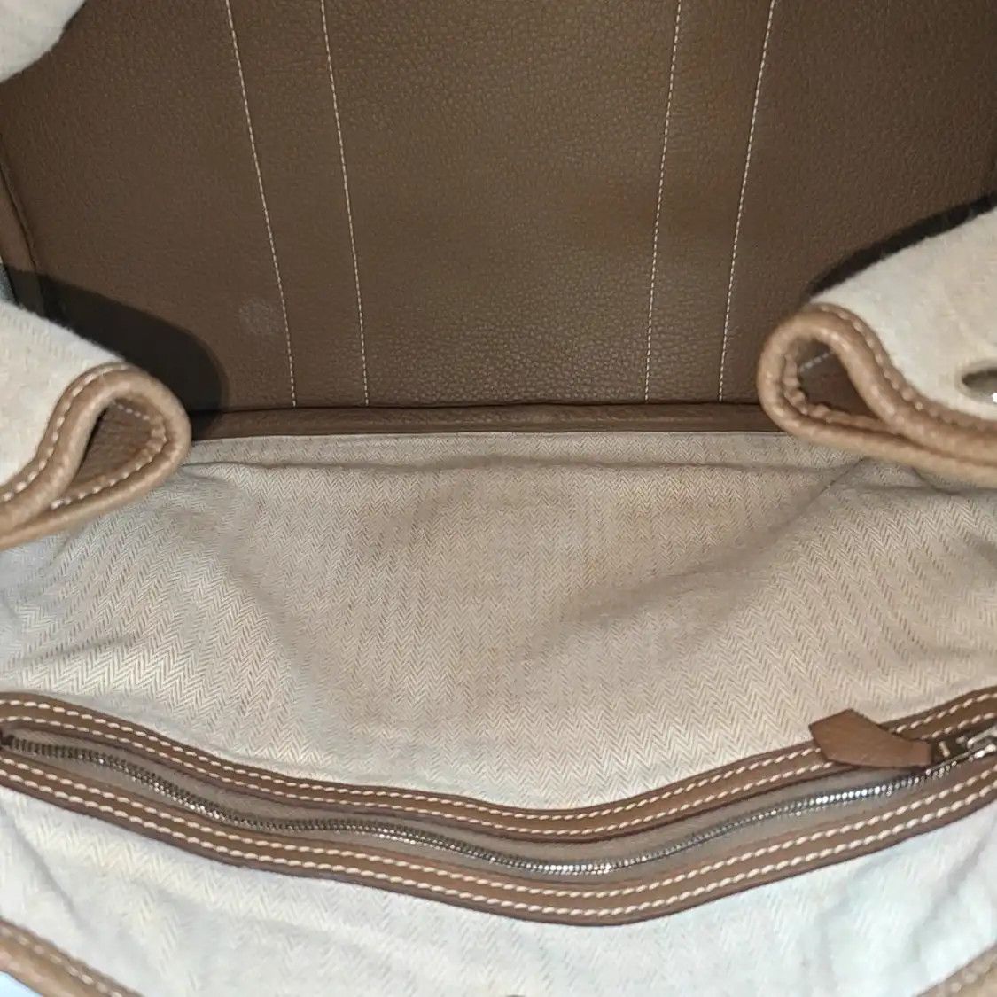 Hermes Hermes Garden Party 36 Etoupe Negondacowhide leather Garden Party handbag silver Size ONE SIZE - 7 Thumbnail
