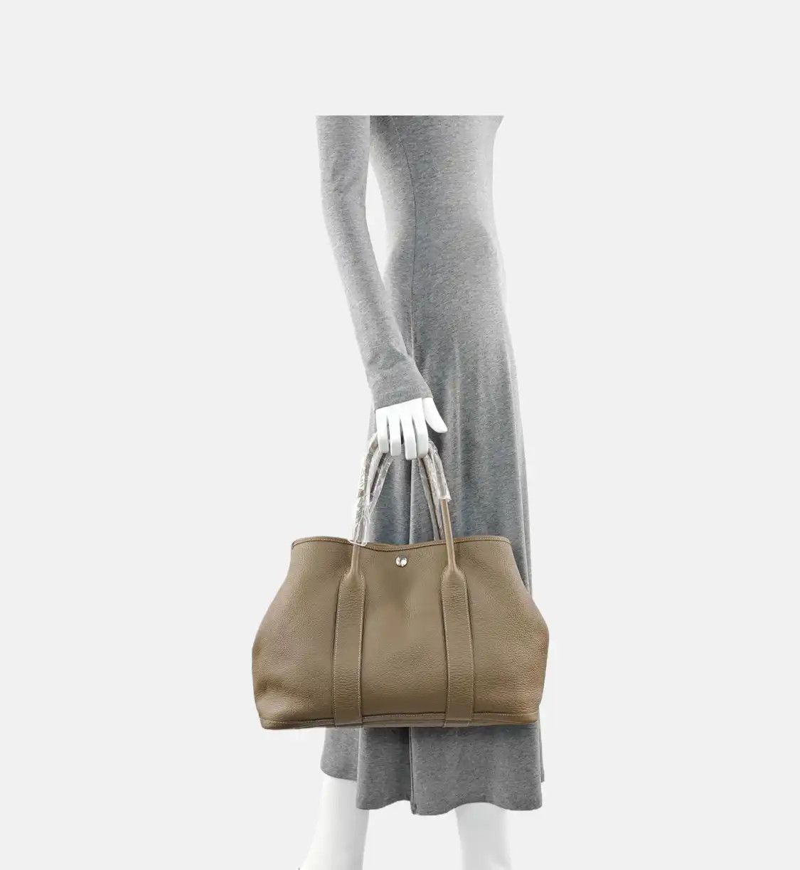 Hermes Hermes Garden Party 36 Etoupe Negondacowhide leather Garden Party handbag silver Size ONE SIZE - 2 Thumbnail