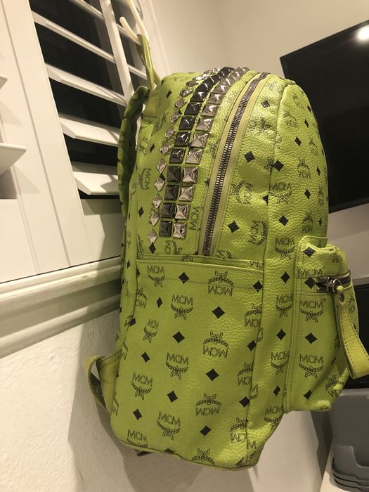 MCM MCM Lime Green Large Backpack