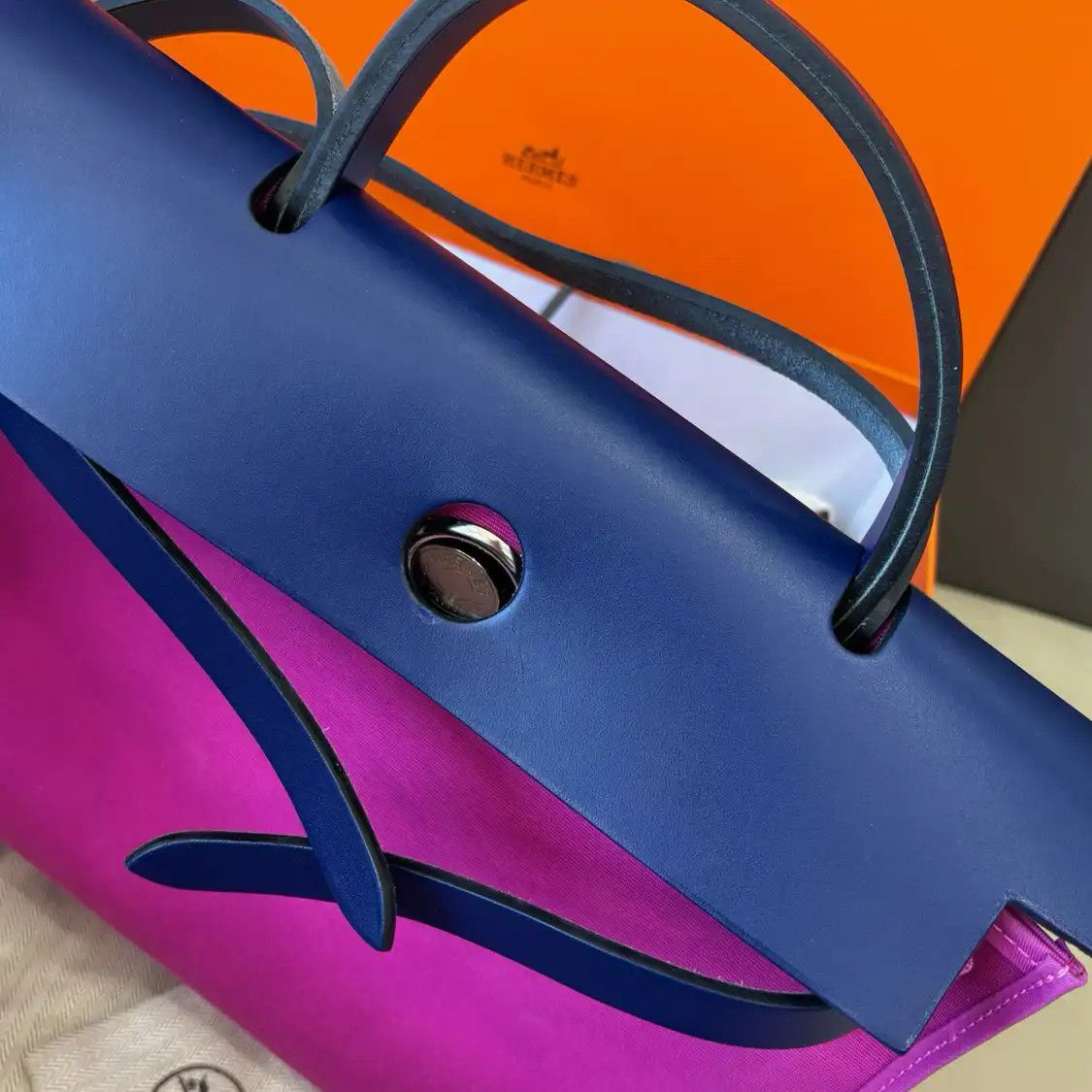 Hermes Hermes Herbag 31 Magnolia Pink canvas crossbody bag silver hardware Z sub-pocket Size ONE SIZE - 8 Thumbnail