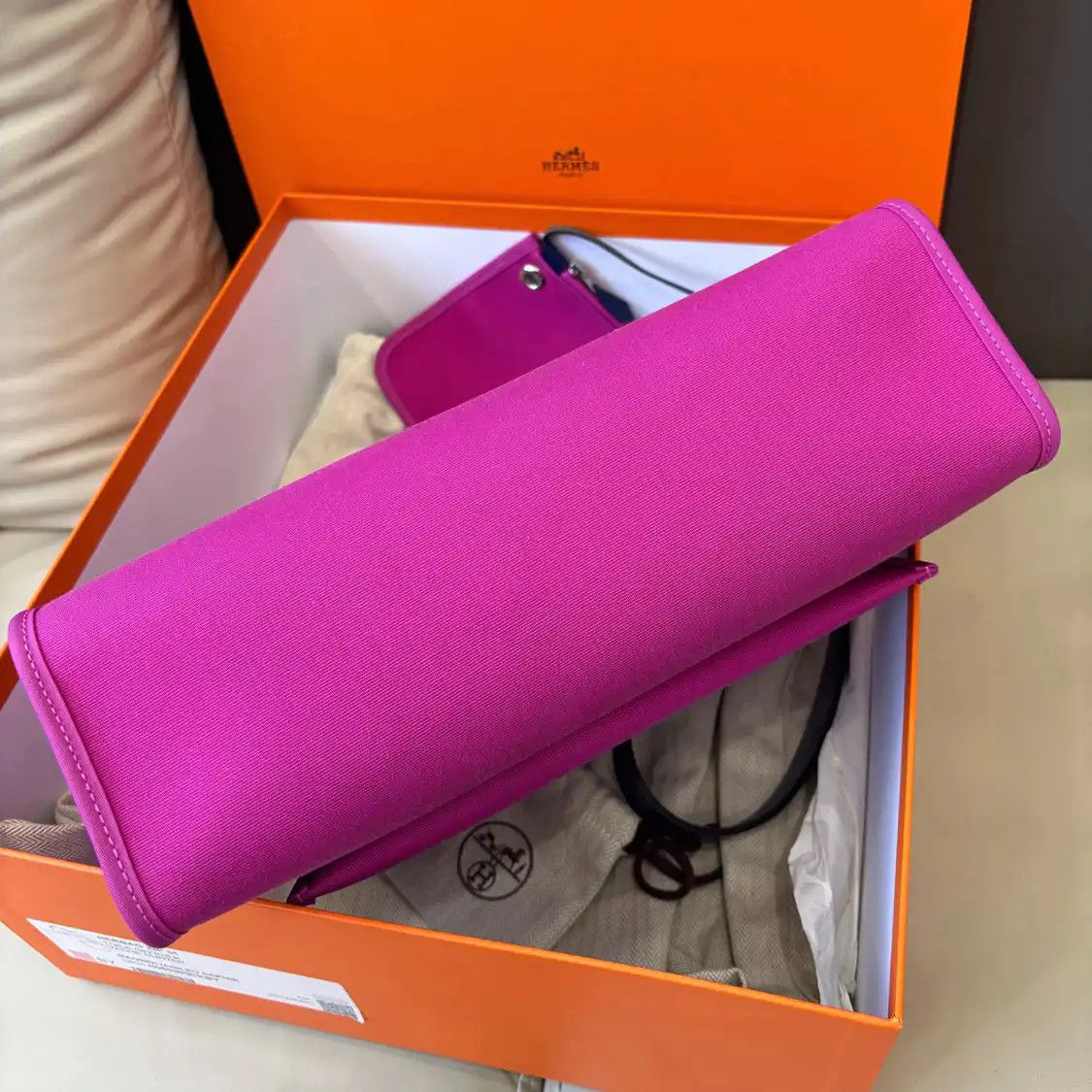 Hermes Hermes Herbag 31 Magnolia Pink canvas crossbody bag silver hardware Z sub-pocket Size ONE SIZE - 6 Thumbnail