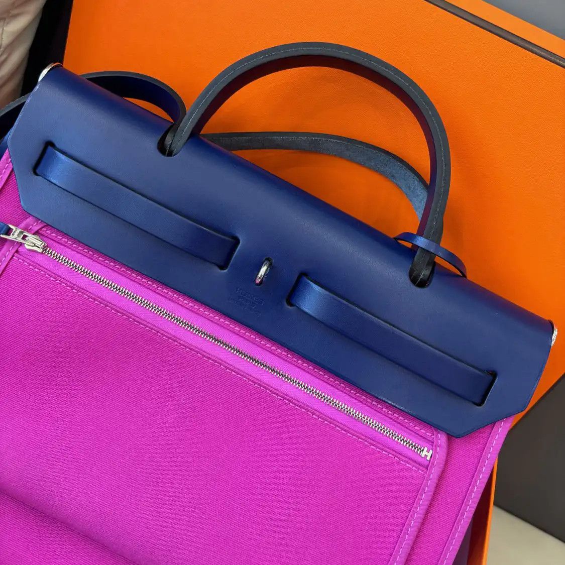 Hermes Hermes Herbag 31 Magnolia Pink canvas crossbody bag silver hardware Z sub-pocket Size ONE SIZE - 4 Thumbnail