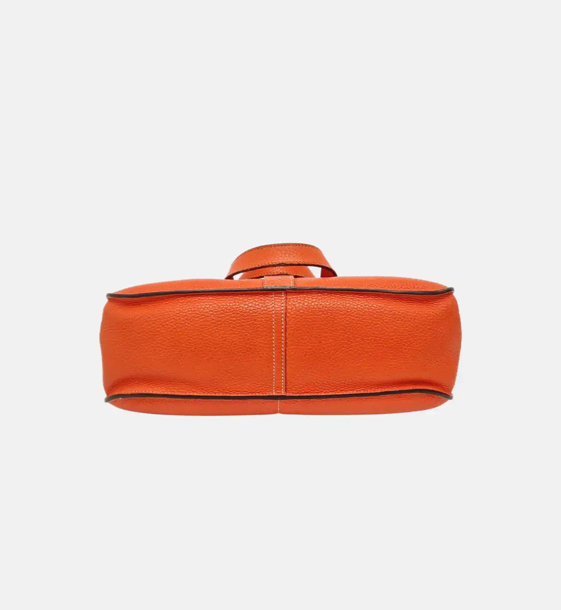 Hermes Hermes Halzan Lotus Gold / orange-red Clemence cowhide leather shoulder bag hand Size ONE SIZE - 6 Thumbnail