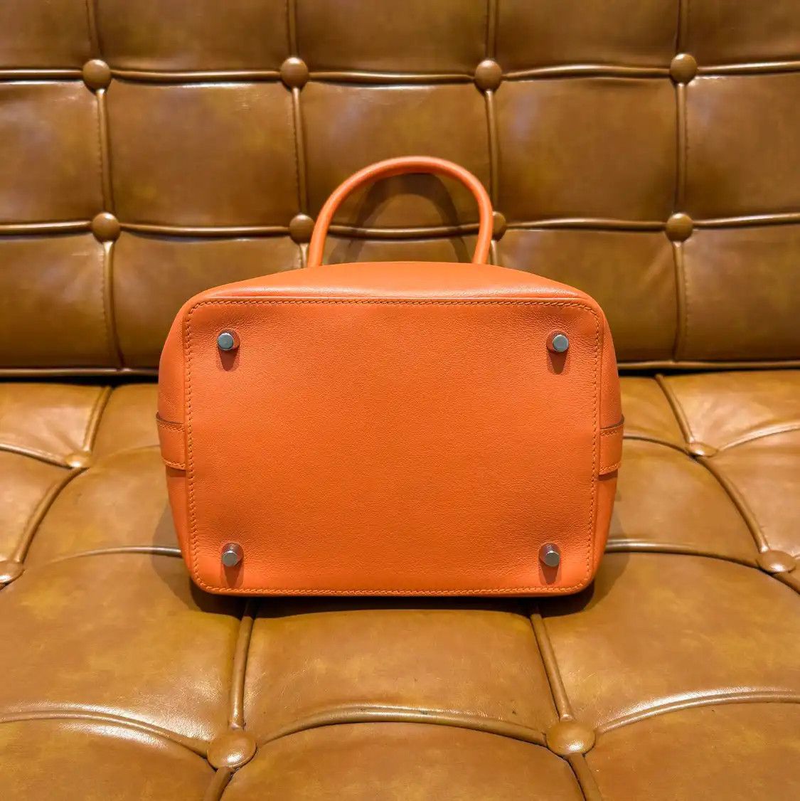 Hermes Hermes Toolbox 20 orange Evercolor cowhide leather shoulder bag silver hardware Size ONE SIZE - 3 Thumbnail