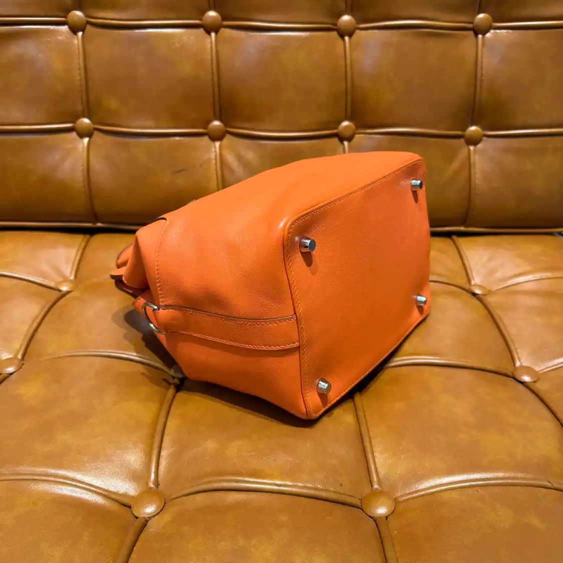 Hermes Hermes Toolbox 20 orange Evercolor cowhide leather shoulder bag silver hardware Size ONE SIZE - 5 Thumbnail
